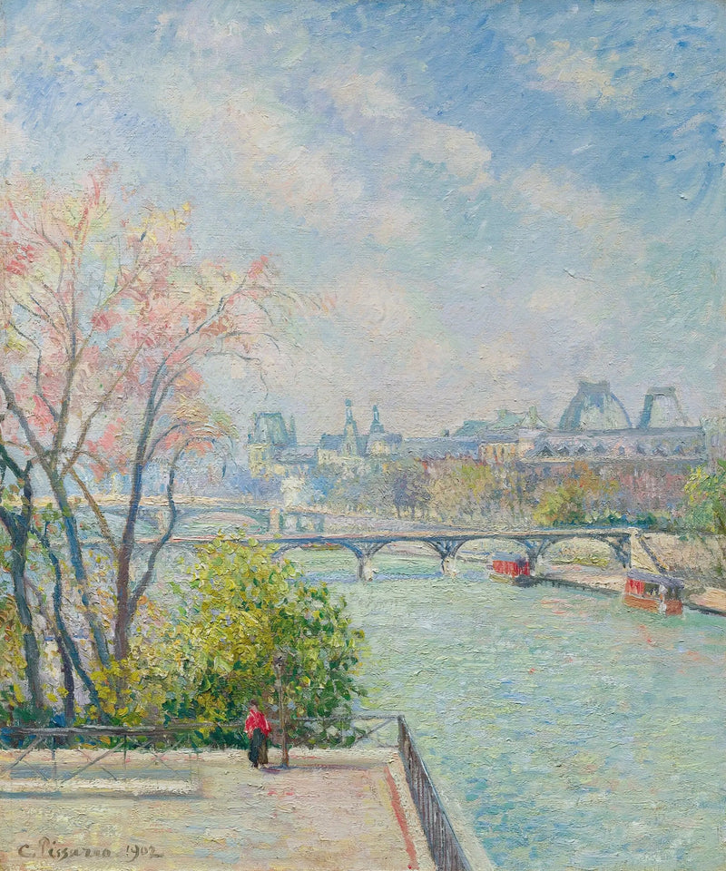Louvren, morgon, vår - Camille Pissarro