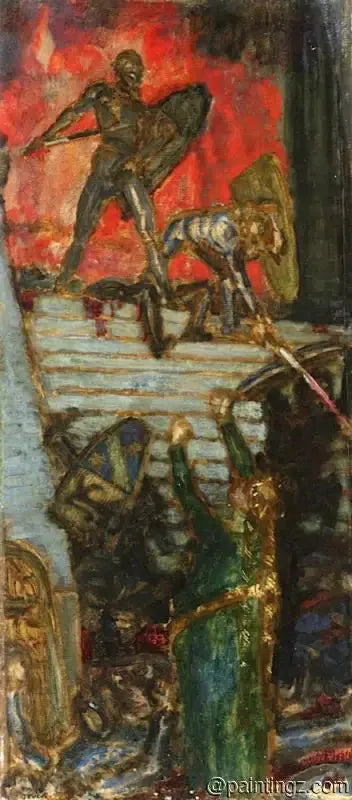 "Nibelungarnas olycka - Franz von Stuck"