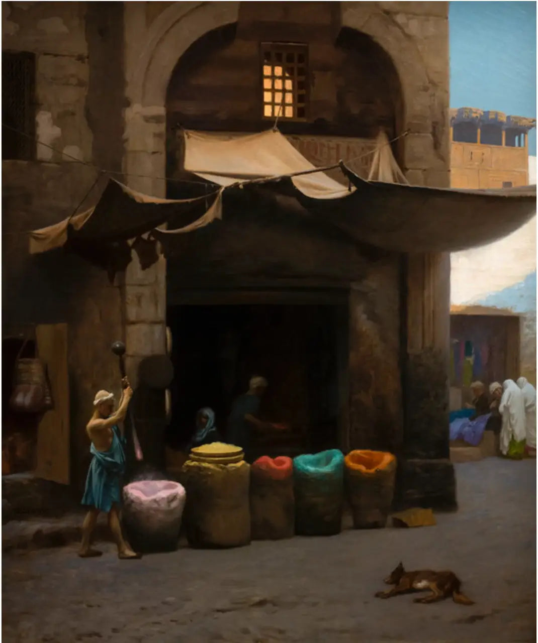 Reproduction du tableau « Le Marchand de couleurs - Jean-Léon Gérôme » par Alpha Reproduction en peinture à l’huile