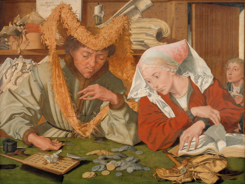 Handlaren och hans fru - Marinus van Reymerswale