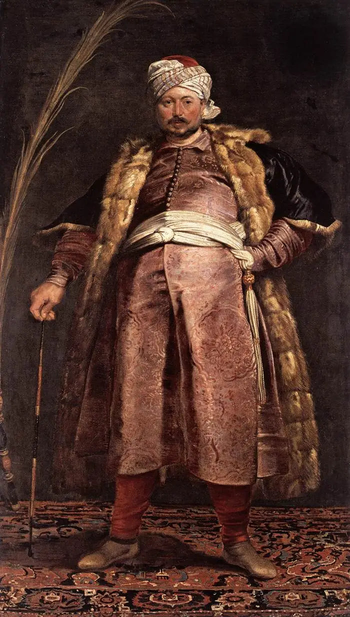 Handlaren Nicolas des Respaigne som pilgrim till Jerusalem - Peter Paul Rubens