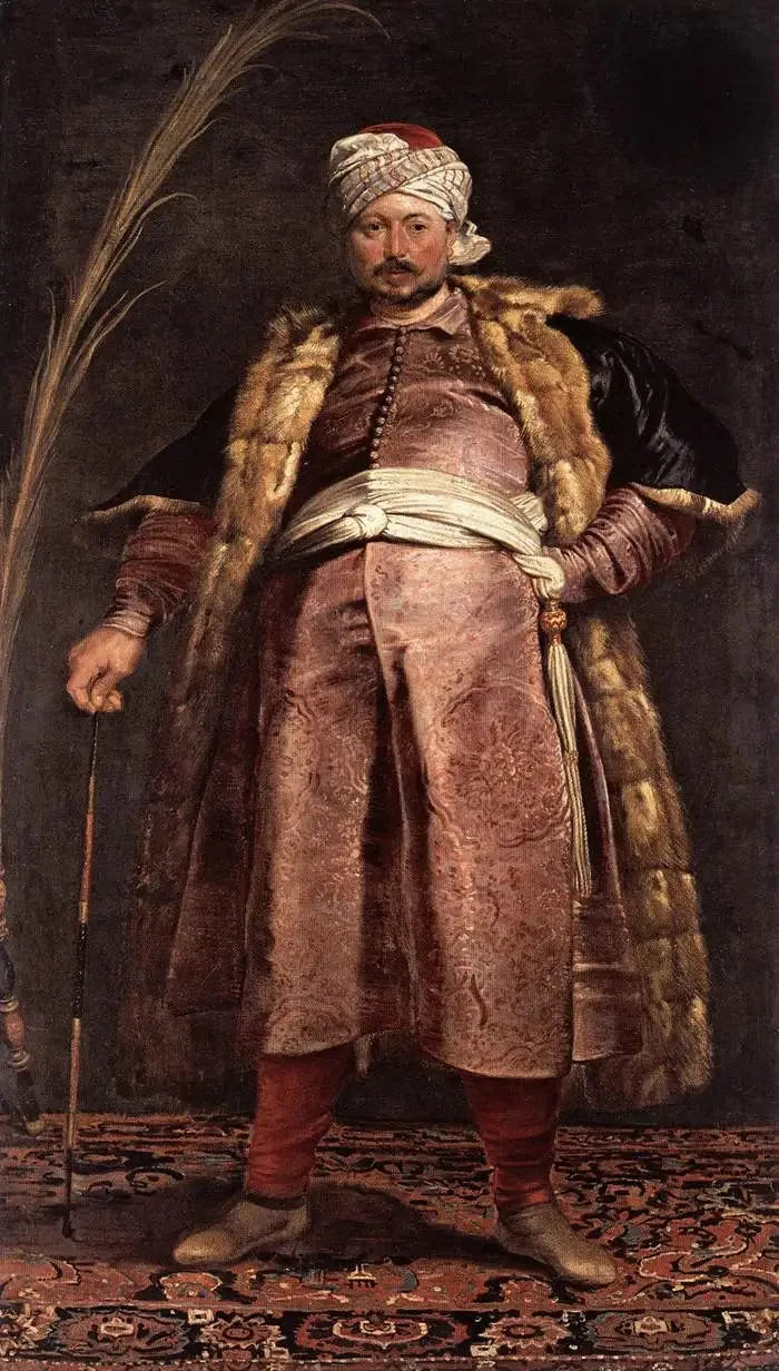 Handlaren Nicolas des Respaigne som pilgrim till Jerusalem - Peter Paul Rubens
