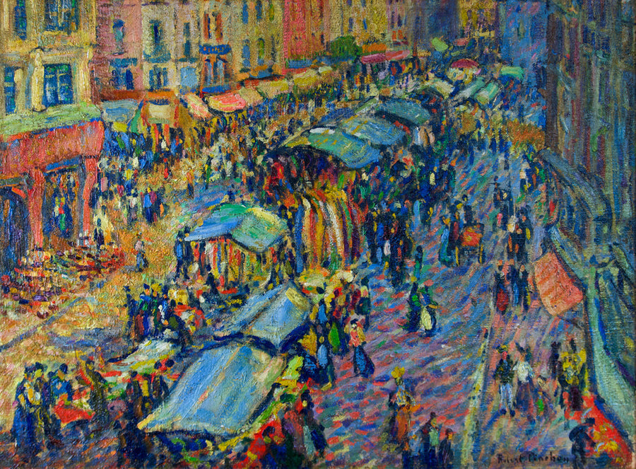 Marknaden i Pont Audemer - Robert Antoine Pinchon