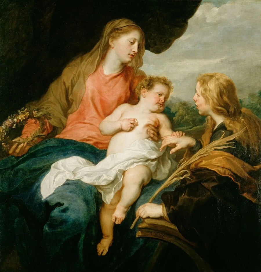 Den mystiska äktenskapet av heliga Katarina - Antoine van Dyck