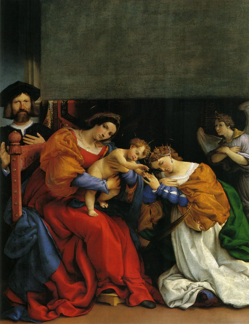 Det mystiska bröllopet av heliga Katarina - Lorenzo Lotto