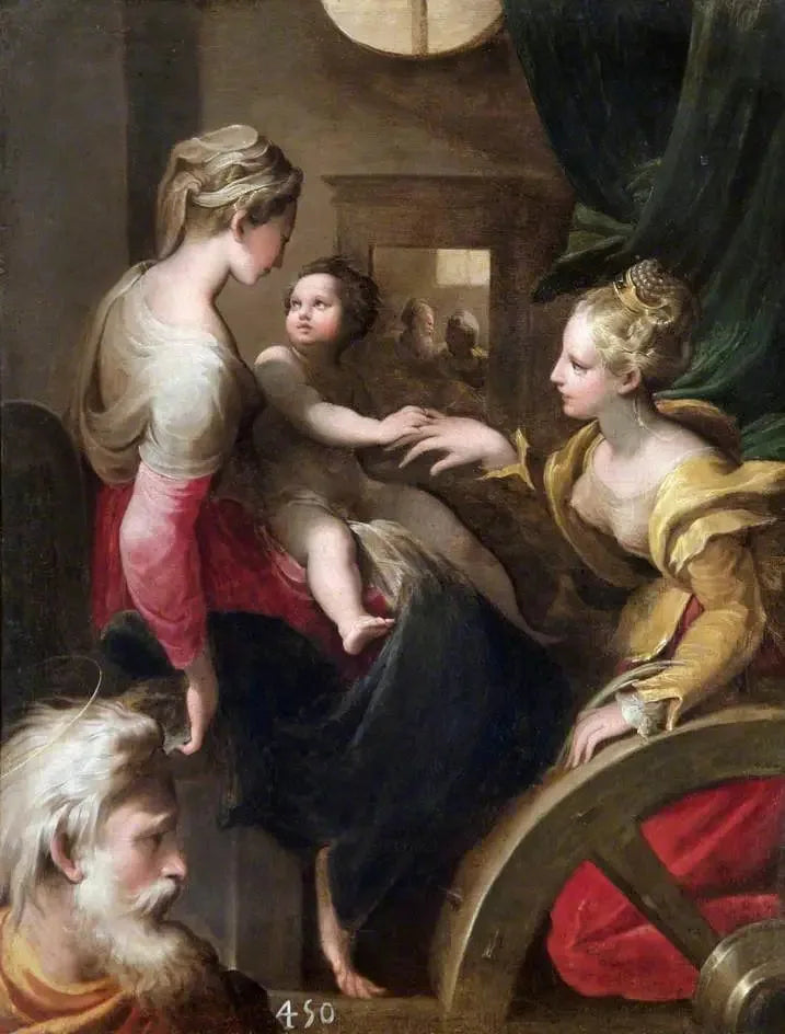 Det mystiska äktenskapet av heliga Katarina - Parmigianino