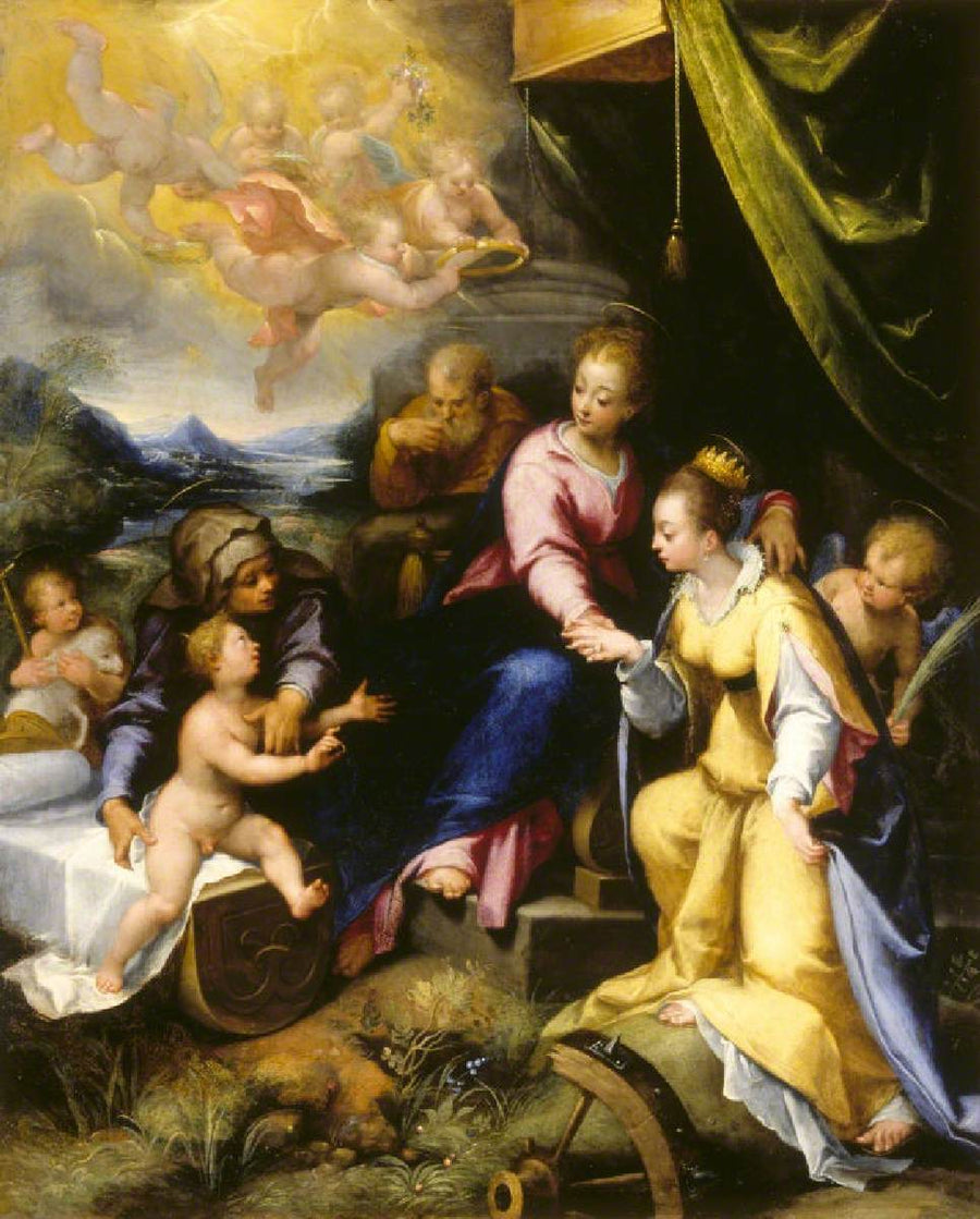 Den mystiska äktenskapet av heliga Katarina av Siena - Denis Calvaert