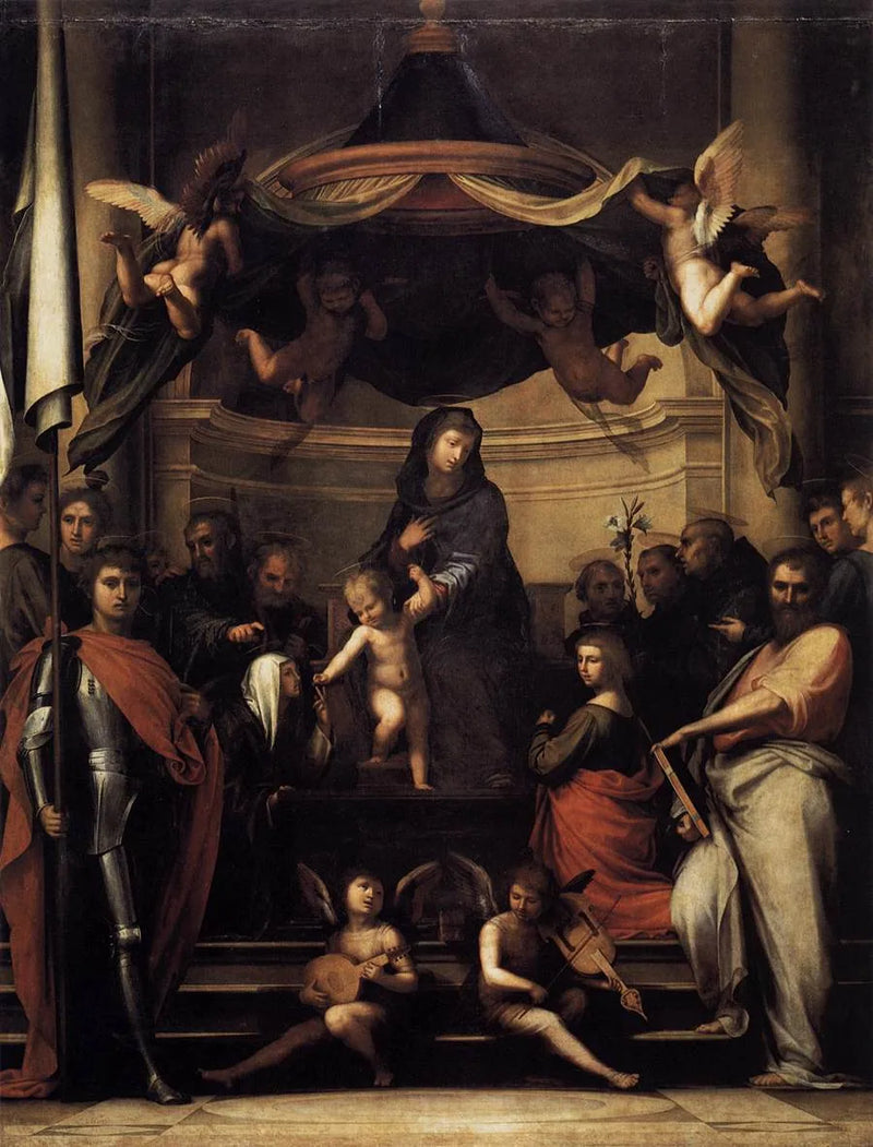 Det mystiska äktenskapet av heliga Katarina av Siena - Fra Bartolomeo