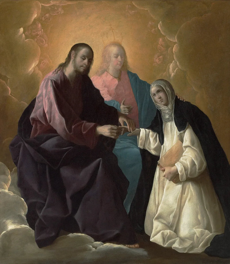 Den mystiska äktenskapet av heliga Katarina av Siena - Francisco de Zurbarán