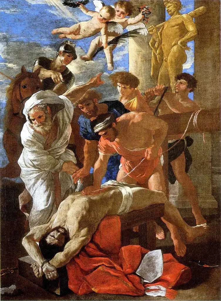 Den helige Erasmos lidande - Nicolas Poussin