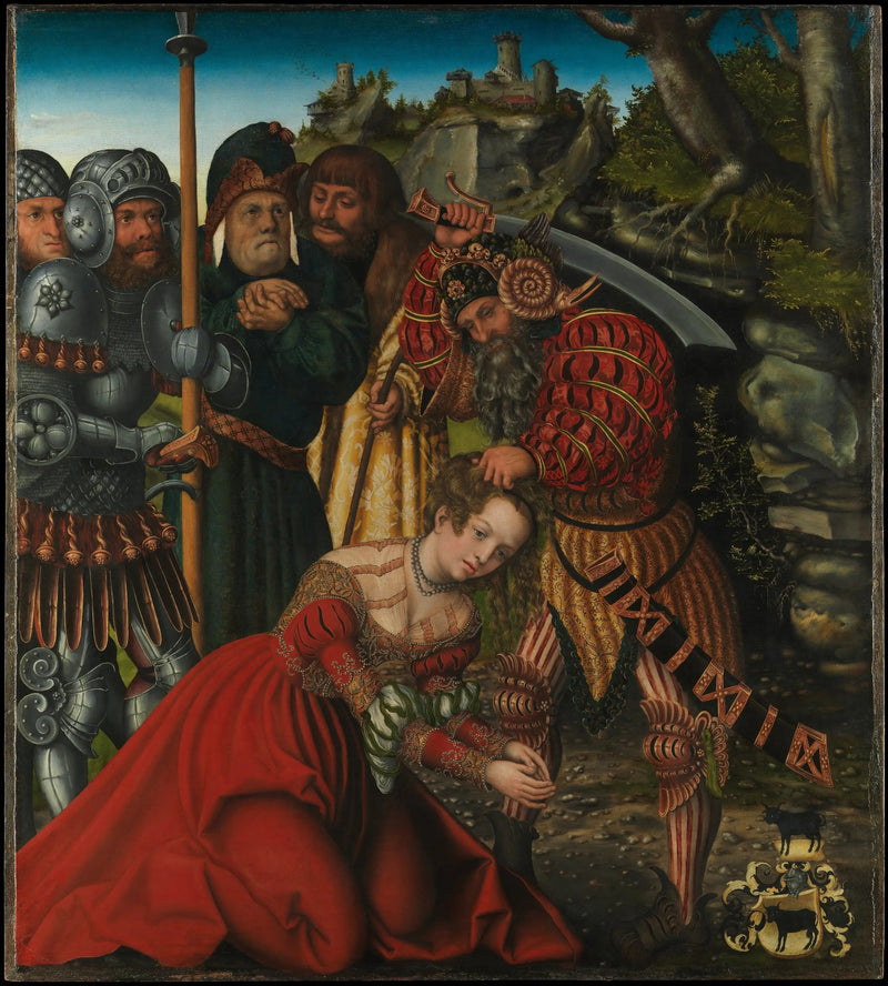 Sankt Barbara's lidande - Lucas Cranach den äldre