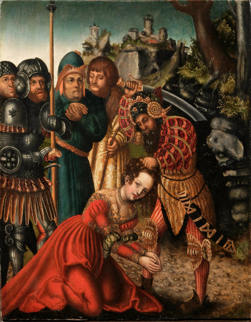 Sankta Barbras martyrdom - Lucas Cranach den äldre