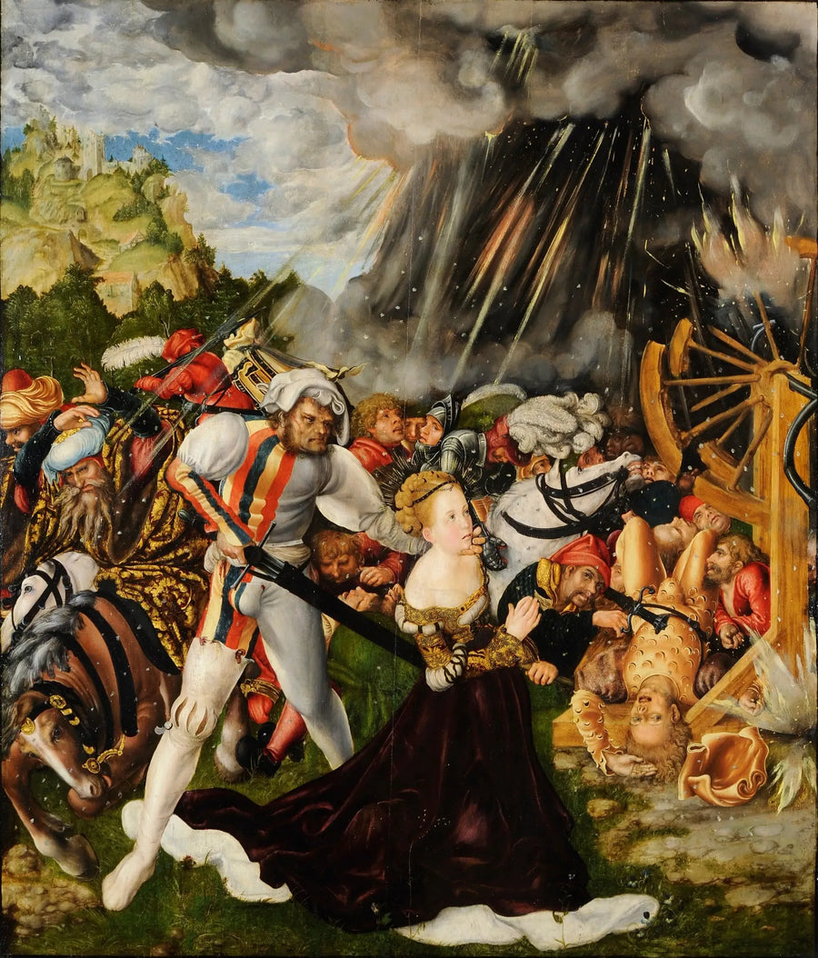 Sankta Katarinas martyrdom - Lucas Cranach den äldre