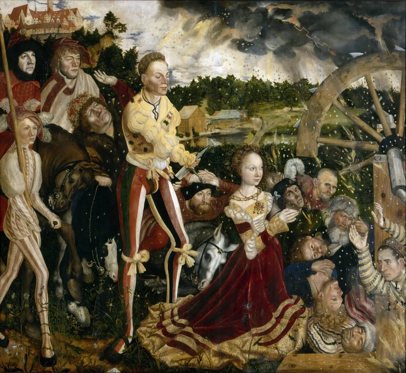 Sankt Katarinas lidande (centralpanel) - Lucas Cranach den äldre