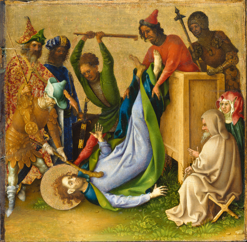 Apostlarnas martyrdöd: Saint Jakob den Yngres martyrdöd - Stefan Lochner