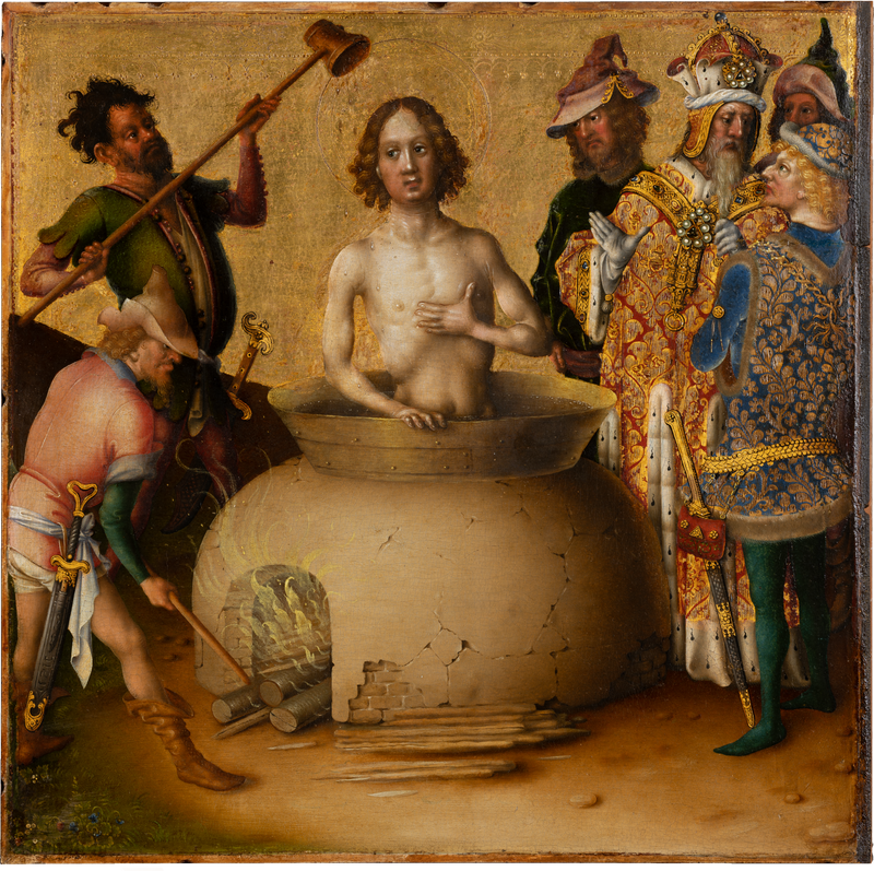 Apostlarnas martyrskap: Saint Johannes Evangelisten martyrskap - Stefan Lochner