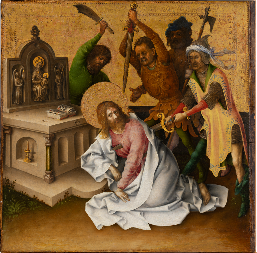 Apostlarnas martyrskap: Saint Matthäus martyrskap - Stefan Lochner