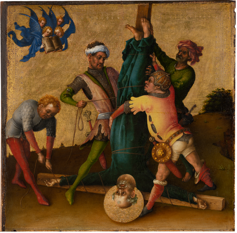 Apostlarnas martyrium: Saint Pierre martyrium - Stefan Lochner