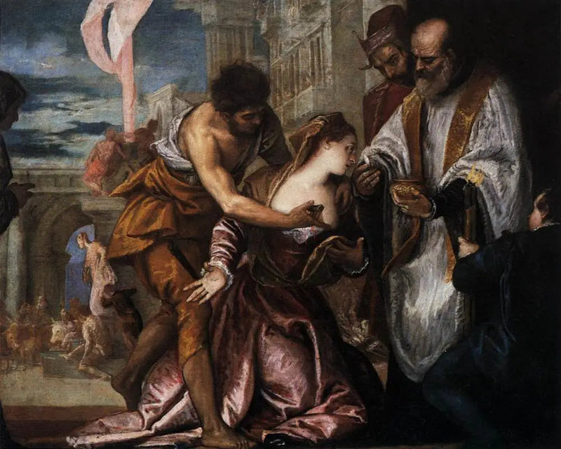 Sankt Lucias martyrdom och den sista nattvarden - Paul Véronèse