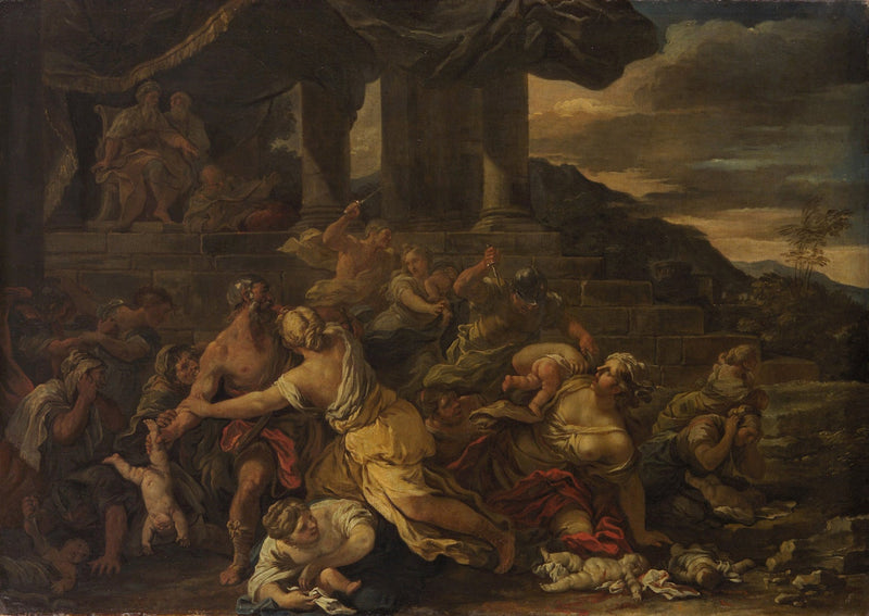 Barnamordet i Betlehem - Luca Giordano