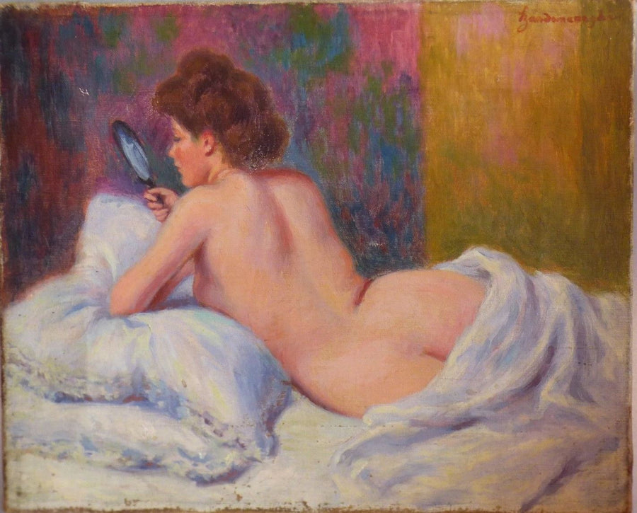 Morgonen - (Den unga modellen vid spegeln) - Federico Zandomeneghi