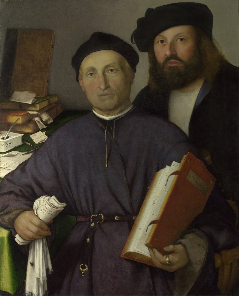 Läkaren Giovanni Agostino della Torre och hans son Niccolò - Lorenzo Lotto