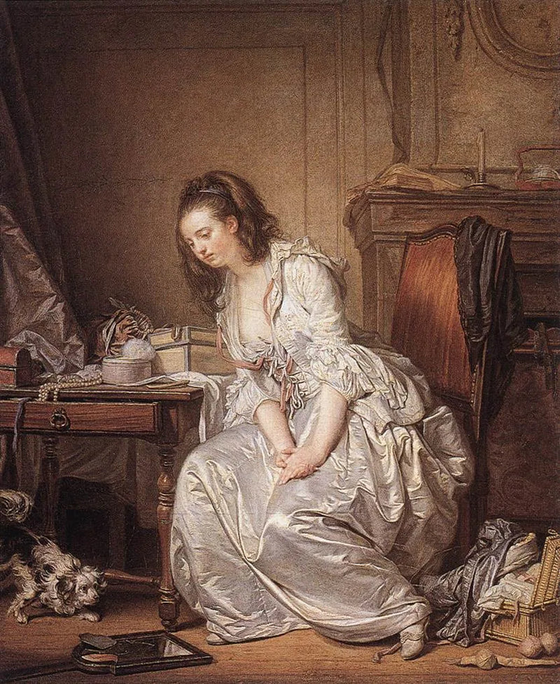 Det krossade spegeln - Jean-Baptiste Greuze