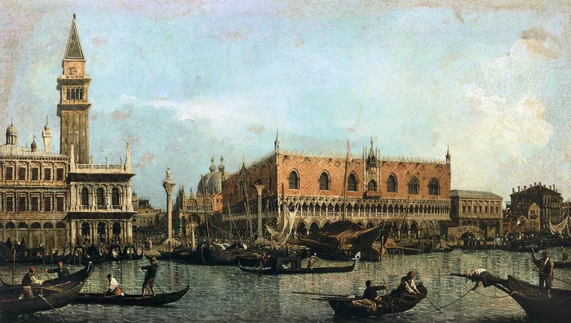 Mole sett från San Marco-bassängen - Canaletto