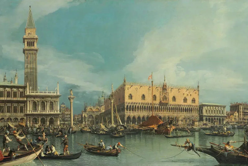 Le Molo, Venedig, från Bacino di San Marco - Canaletto