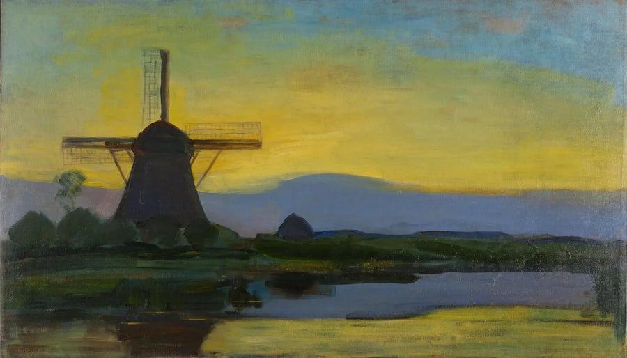 Natt över Oostzijdse kvarn - Piet Mondrian