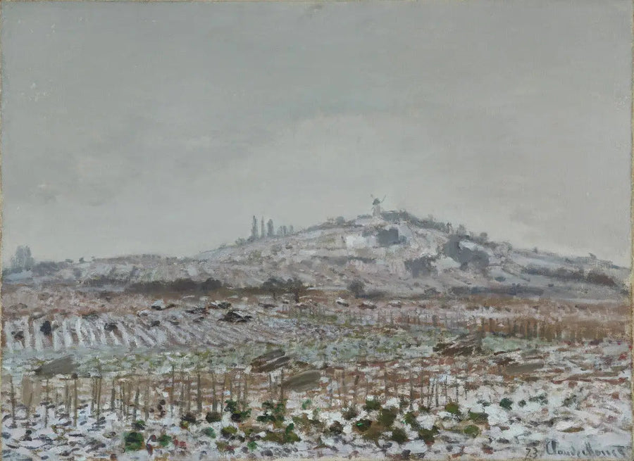 Le Moulin d'Orgemont, snö - Claude Monet