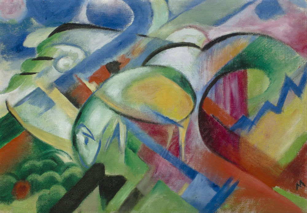 Le mouton - Franz Marc image 1 copie de tableau peinte à la main