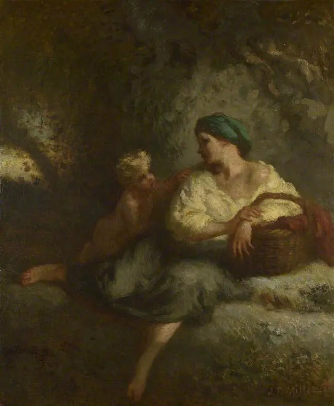 Viskningen - Jean-François Millet