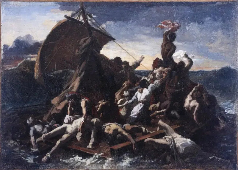 Medusas flotte, skiss - Théodore Géricault