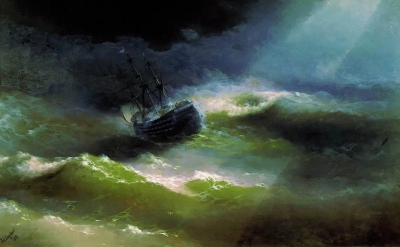 Fartyget « Empress Maria » i en storm - Ivan Aïvazovski