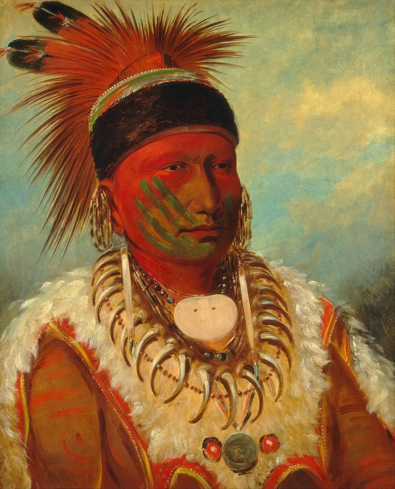 Den Vita Molnet, ledaren för Iowas - George Catlin
