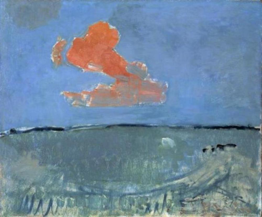 Reproduction du tableau « Le nuage rouge - Piet Mondrian » par Alpha Reproduction en peinture à l’huile