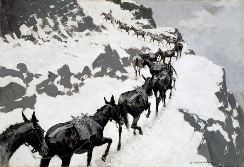 Mule-paketet - Frederic Remington