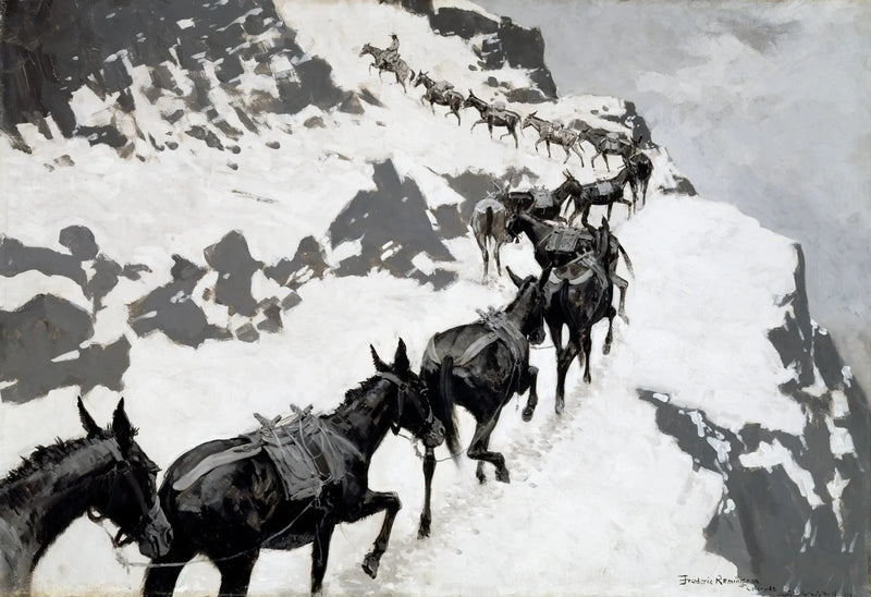 Mule-paketet - Frederic Remington