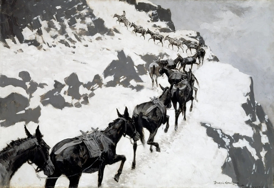 Mule-paketet - Frederic Remington