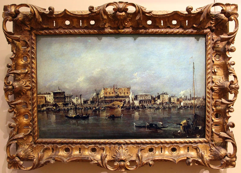 Venetianska Dogepalatset sett från San Marco-bassängen - Francesco Guardi