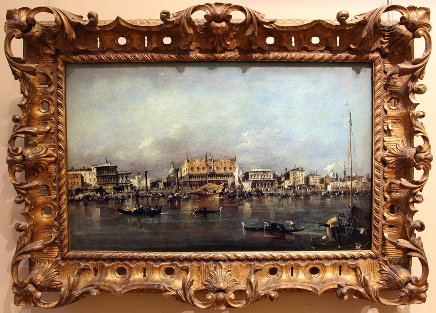 Venetianska Dogepalatset sett från San Marco-bassängen - Francesco Guardi