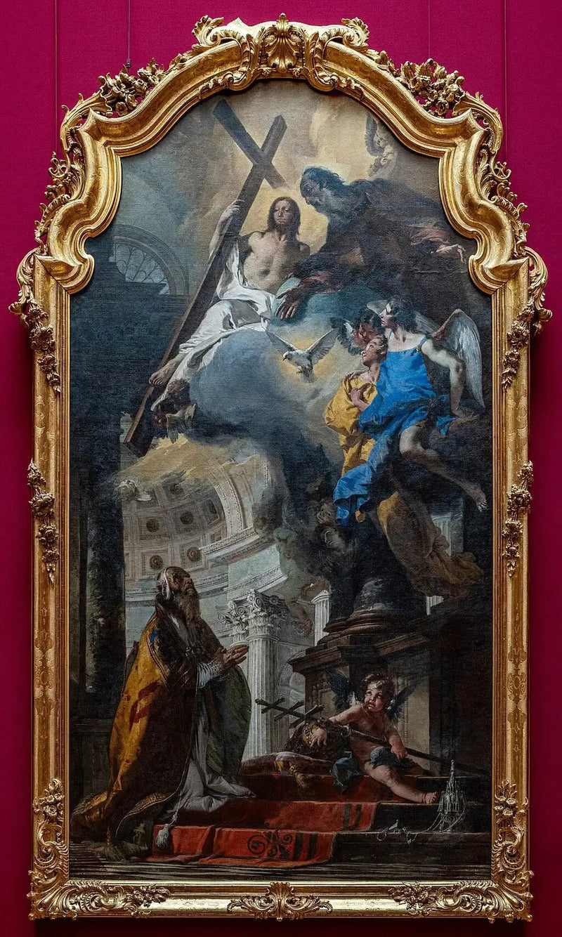 Den helige påven Clemens som tillber Treenigheten - Giovanni Battista Tiepolo