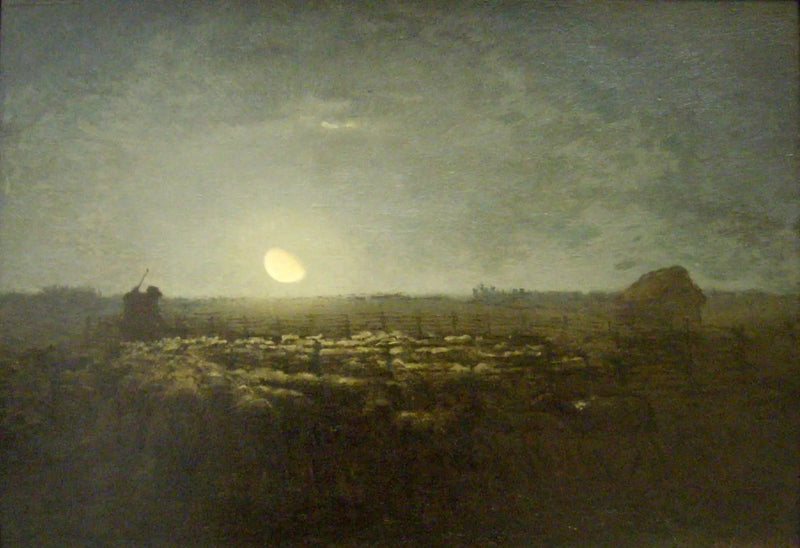 Fårparken, månljus - Jean-François Millet