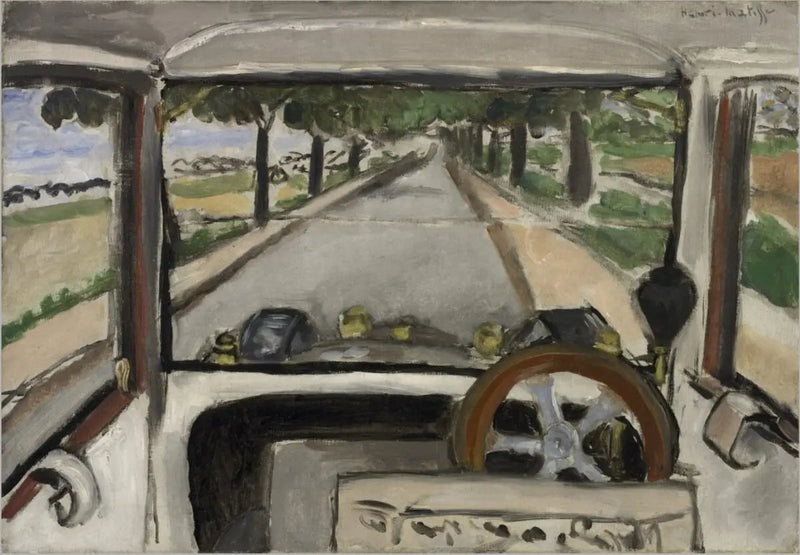 Vindrutan, på vägen till Villacoublay - Henri Matisse