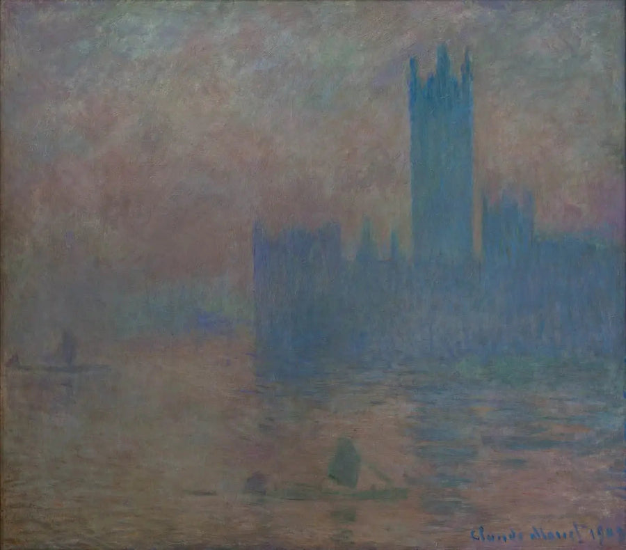 Parlamentet i London, dimeffekt - Claude Monet