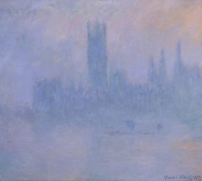 Parlamentet, symfoni i blått - Claude Monet