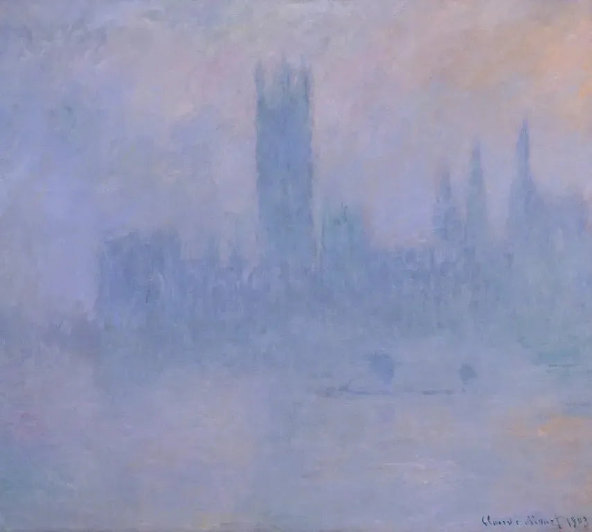 Parlamentet, symfoni i blått - Claude Monet