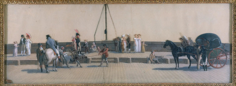 Passagen av Royal-bron, omkring 1800 - Louis-Léopold Boilly