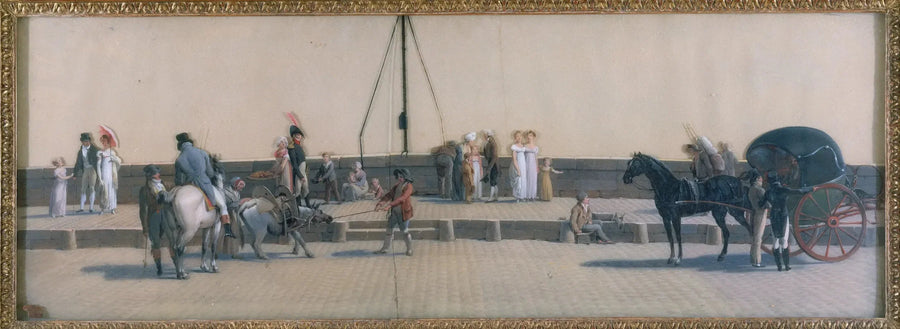 Passagen av Royal-bron, omkring 1800 - Louis-Léopold Boilly
